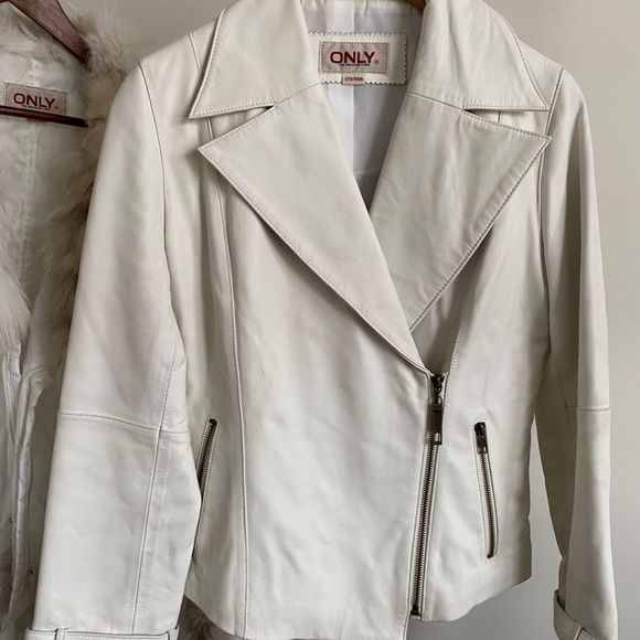 Only Fur-Lined Leather Jacket - Picture 9 of 16